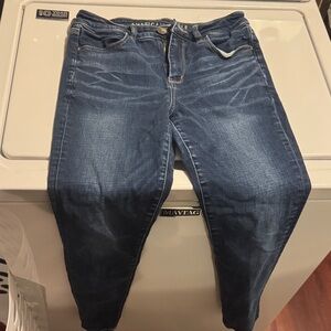 American Eagle Outfitters Dark Blue Skinny Jeans long